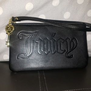 Black Juicy Couture Wristlet w/ cute key zipper